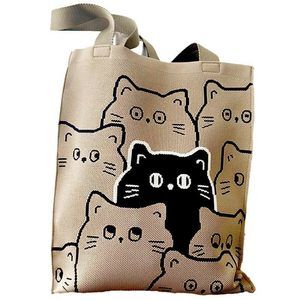 Shoulder Handbags Cute Tote Bags School Crocheted Bags Large Knit ^-^